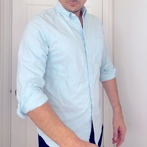 Uniqlo men’s turquoise button down shirt - medium